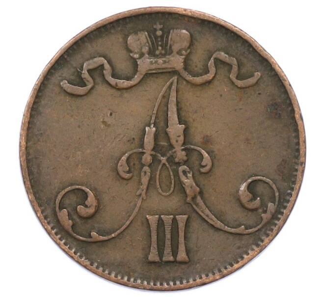 Монета 5 пенни 1889 года Русская Финляндия (Артикул: K12-75630) — Фото №2