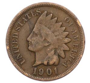 1 цент 1901 года США — Фото №1