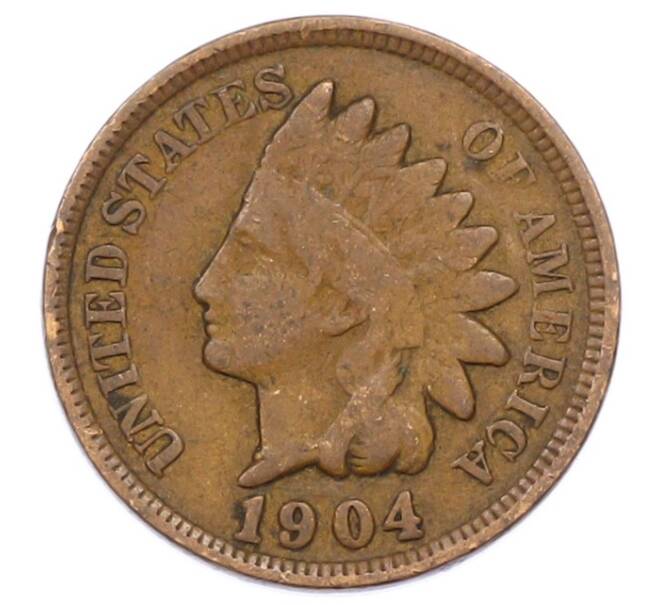 Монета 1 цент 1904 года США (Артикул: K12-75680) — Фото №1