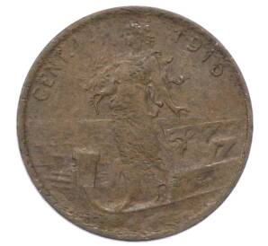 1 чентезимо 1916 года Италия — Фото №1