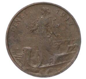 1 чентезимо 1917 года Италия — Фото №1