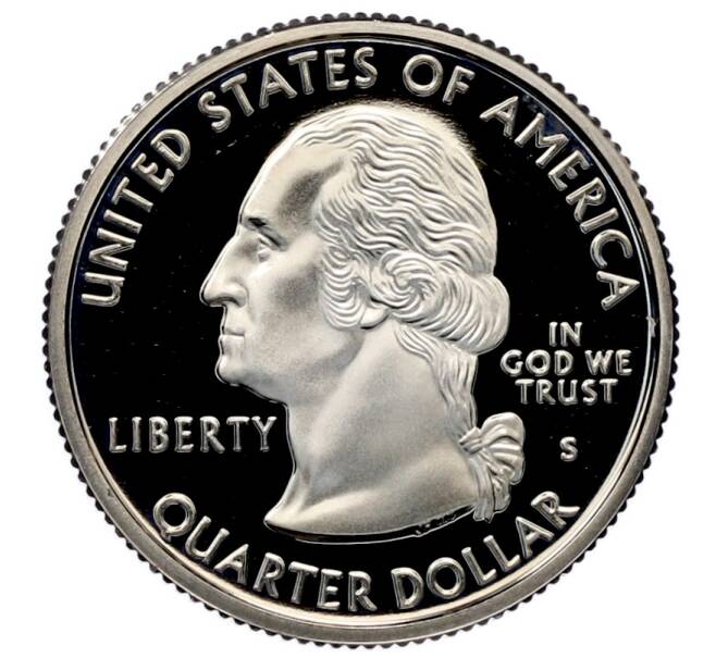 Монета 1/4 доллара (25 центов) 1999 года S США «Штаты и территории — Джорджия» (Артикул: M2-91889) — Фото №2