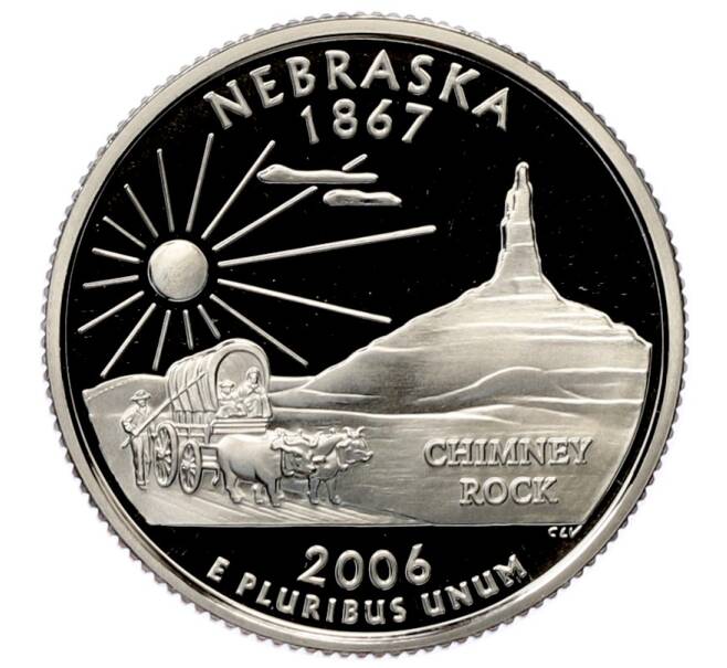 Монета 1/4 доллара (25 центов) 2006 года S США «Штаты и территории — Небраска» (Артикул: M2-91923) — Фото №1