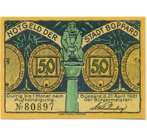 50 пфеннигов 1921 года Германия — Боппард (Нотгельд) — Фото №1