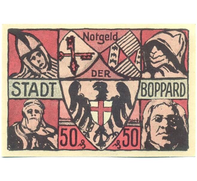 Банкнота 50 пфеннигов 1921 года Германия — Боппард (Нотгельд) (Артикул: K10-11348) — Фото №2