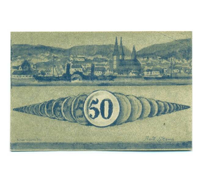 Банкнота 50 пфеннигов 1920 года Германия — Боппард (Нотгельд) (Артикул: K10-11352) — Фото №2