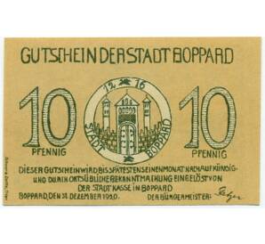 10 пфеннигов 1920 года Германия — Боппард (Нотгельд)