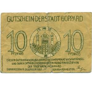 10 пфеннигов 1920 года Германия — Боппард (Нотгельд)