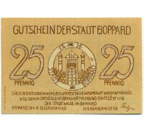 25 пфеннигов 1920 года Германия — Боппард (Нотгельд)