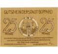 Банкнота 25 пфеннигов 1920 года Германия — Боппард (Нотгельд) (Артикул: K10-11363) — Фото №1