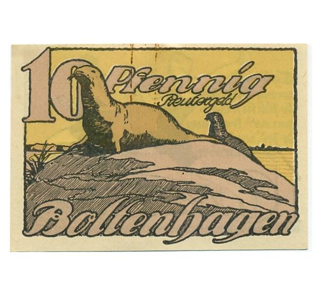 Банкнота 10 пфеннигов 1922 года Германия — Больтенхаген (Нотгельд) (Артикул: K10-11365) — Фото №2