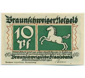 10 пфеннигов 1921 года Германия — Брансуик (Нотгельд) — Фото №2