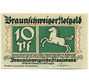 10 пфеннигов 1921 года Германия — Брансуик (Нотгельд) — Фото №2