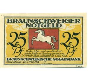 25 пфеннигов 1921 года Германия — Брауншвейг (Нотгельд)