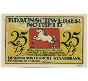 25 пфеннигов 1921 года Германия — Брауншвейг (Нотгельд)