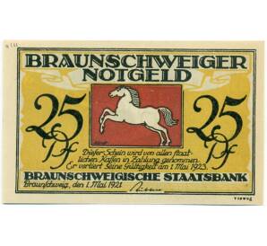 25 пфеннигов 1921 года Германия — Брауншвейг (Нотгельд)