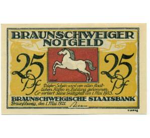 25 пфеннигов 1921 года Германия — Брауншвейг (Нотгельд)