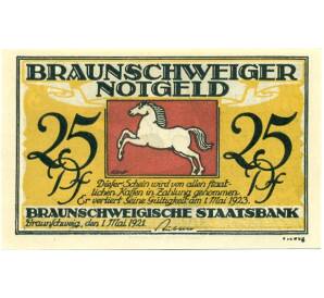 25 пфеннигов 1921 года Германия — Брауншвейг (Нотгельд)