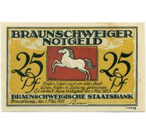 25 пфеннигов 1921 года Германия — Брауншвейг (Нотгельд)