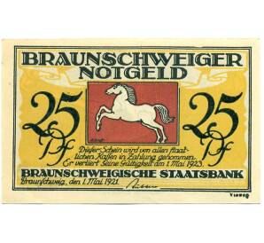 25 пфеннигов 1921 года Германия — Брауншвейг (Нотгельд)