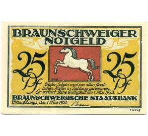 25 пфеннигов 1921 года Германия — Брауншвейг (Нотгельд)