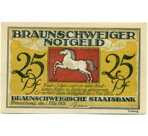 25 пфеннигов 1921 года Германия — Брауншвейг (Нотгельд)