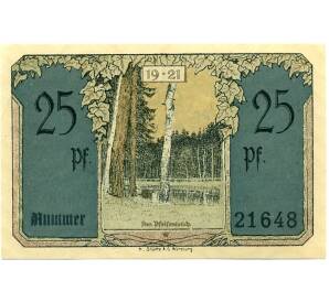 25 пфеннигов 1921 года Германия — Бланкенхайн (Нотгельд)