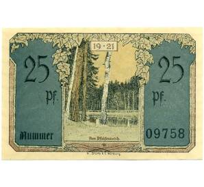 25 пфеннигов 1921 года Германия — Бланкенхайн (Нотгельд)