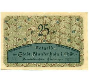 25 пфеннигов 1921 года Германия — Бланкенхайн (Нотгельд)