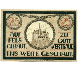 25 пфеннигов 1921 года Германия — Лауэнштайне (Нотгельд)