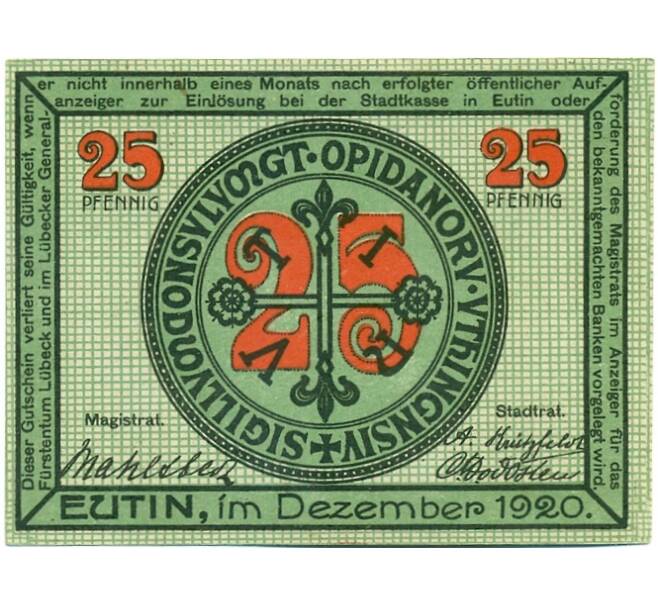 Банкнота 25 пфеннигов 1921 года Германия — Ойтин (Нотгельд) (Артикул: K10-11436) — Фото №1