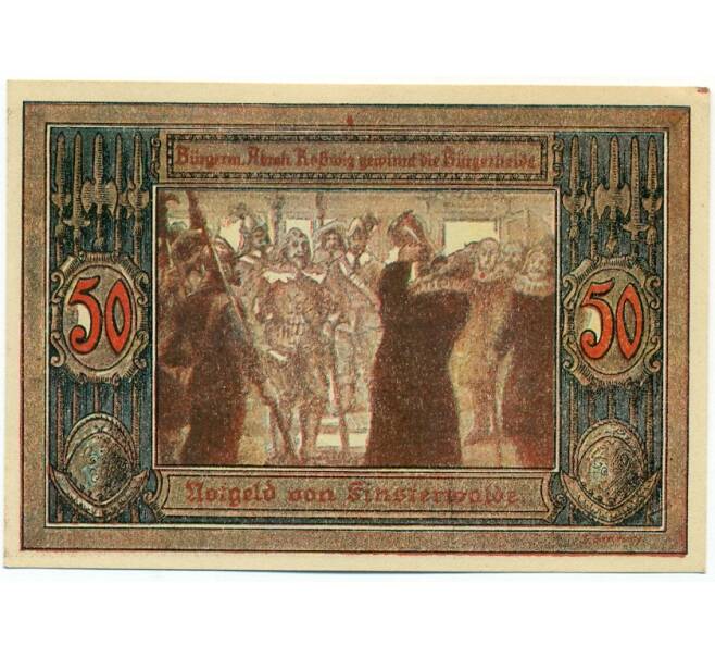 Банкнота 50 пфеннигов 1921 года Германия — Финстервальде (Нотгельд) (Артикул: K10-11439) — Фото №1