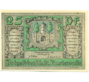 25 пфеннигов 1921 года Германия — Финстервальде (Нотгельд) — Фото №1