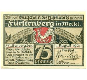 75 пфеннигов 1921 года Германия — Фюрстенберг (Нотгельд) — Фото №1