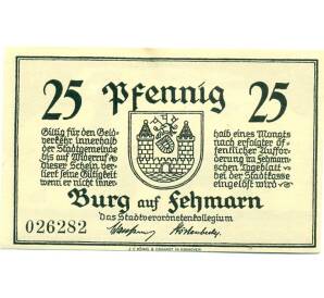 25 пфеннигов 1921 года Германия — Бург-ауф-Фемарн (Нотгельд) — Фото №2