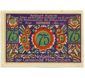 75 пфеннигов 1922 года Германия — Хайдграбен (Нотгельд)