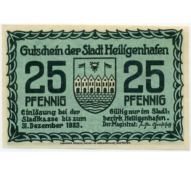 Банкнота 25 пфеннигов 1921 года Германия — Хайлигендамм (Нотгельд) (Артикул: K10-11499) — Фото №1