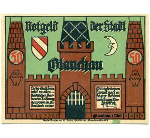 50 пфеннигов 1921 года Германия — Глаухау (Нотгельд)