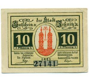 10 пфеннигов 1921 года Германия — Есниц (Нотгельд) — Фото №1
