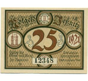 25 пфеннигов 1921 года Германия — Есниц (Нотгельд) — Фото №1