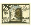 Банкнота 25 пфеннигов 1921 года Германия — Брюэль (Нотгельд) (Артикул: K10-11531) — Фото №2