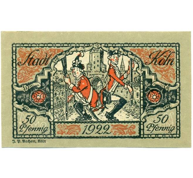 Банкнота 50 пфеннигов 1922 года Германия — Кельн (Нотгельд) (Артикул: K10-11538) — Фото №1