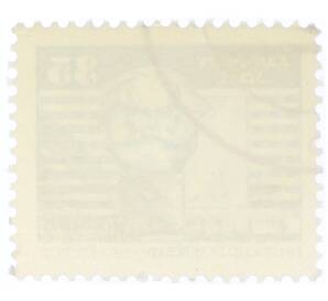 Почтовая марка 35 пфеннигов 1973 года Восточная Германия (ГДР) «Памятник Карлу Марксу»