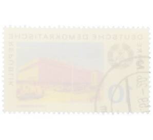 Почтовая марка 10 пфеннигов 1969 года Восточная Германия (ГДР) «20 лет ГДР — Хойерсверда»