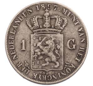 1 гульден 1897 года Нидерланды — Фото №1