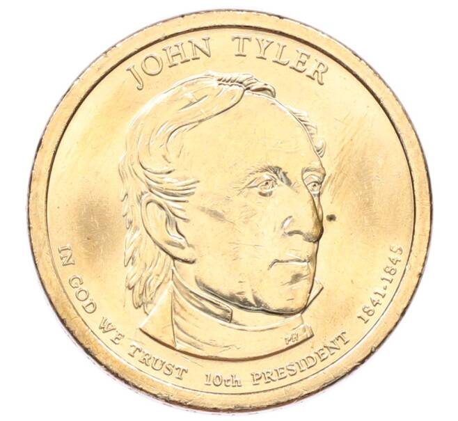 Монета 1 доллар 2009 года (P) США «10-й президент США Джон Тайлер» (Артикул: K12-75741) — Фото №1