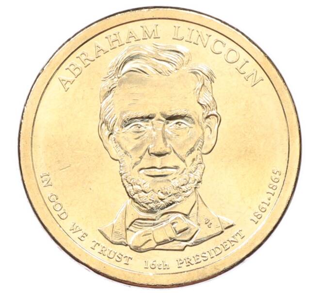 Монета 1 доллар 2010 года (P) США «16-й президент США Авраам Линкольн» (Артикул: K12-75747) — Фото №1