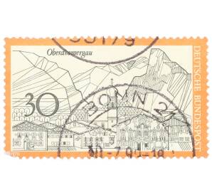 30 пфеннигов 1970 года Западная Германия (ФРГ) «Туризм — Обераммергау»