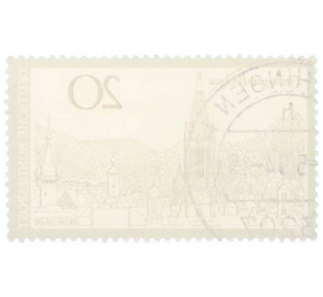 20 пфеннигов 1970 года Западная Германия (ФРГ) «Туризм — Фрайбург-им-Брайсгау» (Артикул: T11-34300) — Фото №2