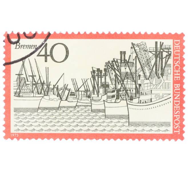 40 пфеннигов 1973 года Западная Германия (ФРГ) «Туризм — Бремен» (Артикул: T11-34308) — Фото №1